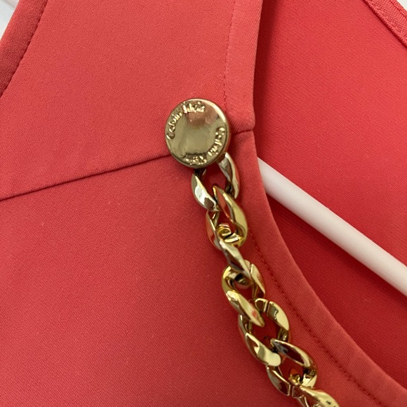 Coral Calvin Klein Sleeveless Blouse - Picture 4 of 7